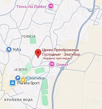Adresa crkve Preobraženja Gospodnjeg na Zlatiboru