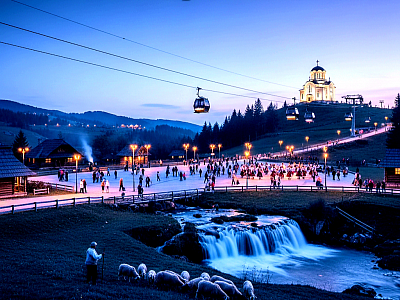 Sjeverna kapija Zlatibora - Sjeverna kapija Zlatibora predstavlja prvi susret sa ovom planinom, gdje se kroz slikovita sela otvara putovanje u svijet tradicije i prirodnih ljepota. Ova ulazna zona nije samo prolaz do turističkog centra, već prostor gdje svaki zaselak priča svoju priču kroz stare zanate, vrijedne domaćine i pejzaže koji najavljuju snagu i prostranstvo masiva. Mačkat stoji kao prijestonica zlatiborskih okusa, nadaleko poznat po pršutu i tradicionalnom sušenju mesa koje se prenosi s generacije na generaciju. Selo Tripkova odiše posebnom umjetničkom energijom i dugom tradicijom staklarstva, dok su Branešci kapija koja spaja puteve i čuva sliku pitomih pašnjaka. Kriva Reka upotpunjuje ovaj sjeverni dio svojom vodom i prostranstvom, čineći ga bogatim mozaikom sela koja ponosno čuvaju kapiju Zlatibora.